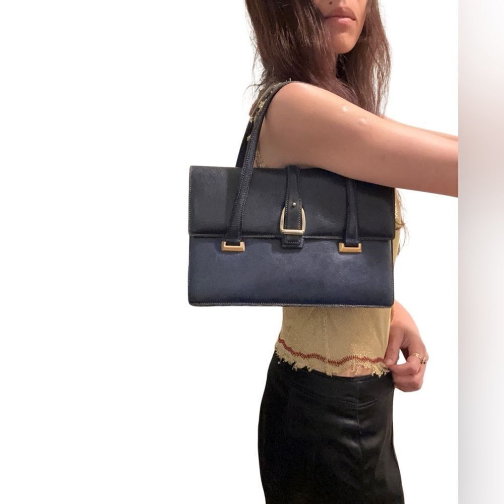 Gucci Blue Satchel with Gold Hardware - Picture 10 of 10